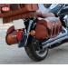 Rigid Saddlebags mod, SUPER STAR Classic light brown -  Big Boss - Braided and Fringes UNIVERSAL