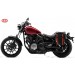 Alforja para Yamaha XV950 Bolt mod, CENTURION Negra / Rojas - Específica - IZQUIERDA