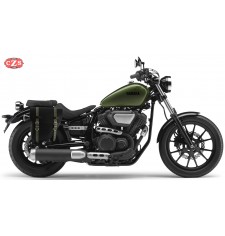 Alforja para Yamaha XV950 Bolt mod, CENTURION Negra / Verde - Específica - DERECHA