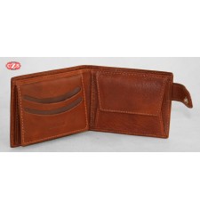 Leather wallet - Handmade brown color