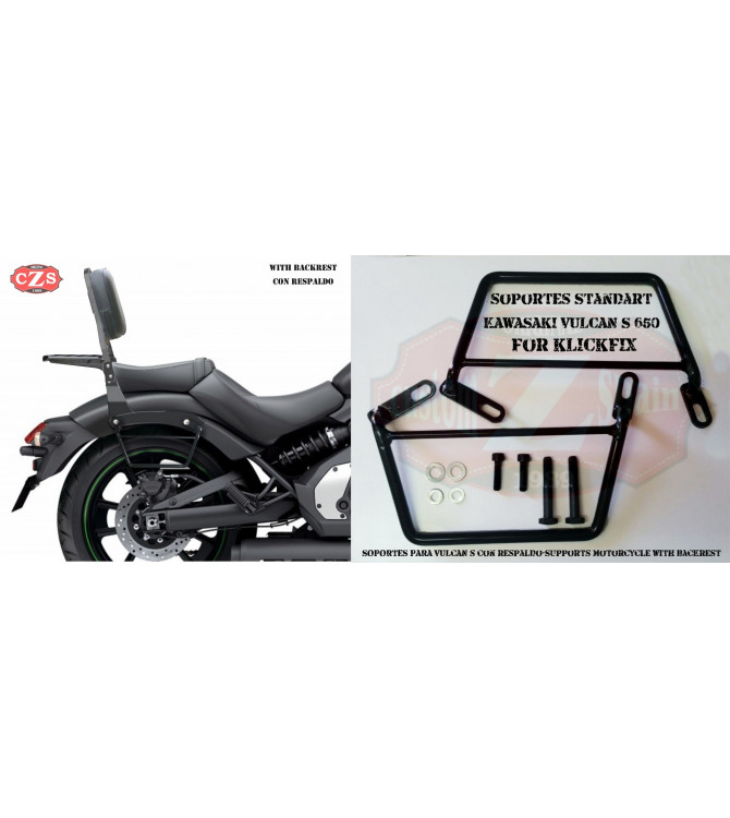 KlickFix supports pour Kawasaki Vulcan S 650 qui ont de sauvegarde