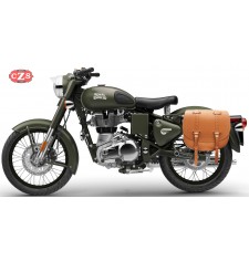 Alforja para Royal Enfield Classic Battle Green 500 mod, BANDO  Básica - CÁMEL - Específica - IZQUIERDA 