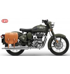 Alforja para Royal Enfield Classic Battle Green 500 mod, BANDO Básica - CÁMEL - Específica - DERECHA 