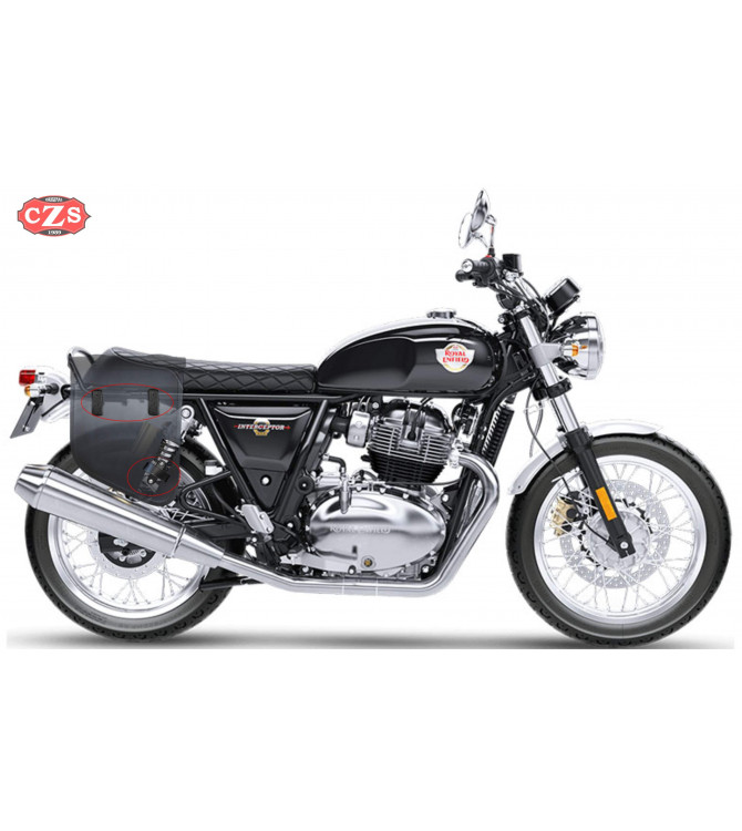 Alforja de basculante para Royal Enfield Interceptor  mod, TERCIO Básica - DERECHA - Adaptable