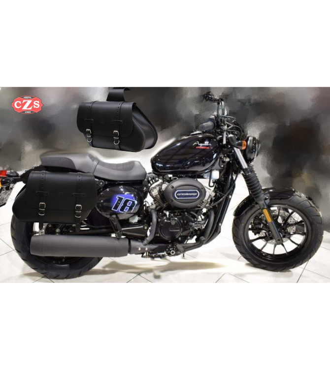 Juego de Alforjas para Hyosuns Aquila GV 125 Bobber mod, COMANDO Básicas - Adaptables