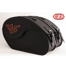 Specific Rigid Saddlebags for Kawasaki Vulcan S 650 -2018 mod, VENDETTA VS - Orange VS