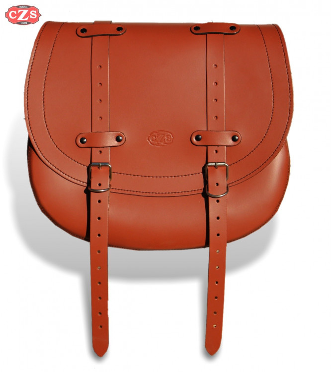 Alforja para Royal Enfield Desert Storm mod, BANDO Básica Específica - Marrón Cuero - DERECHA