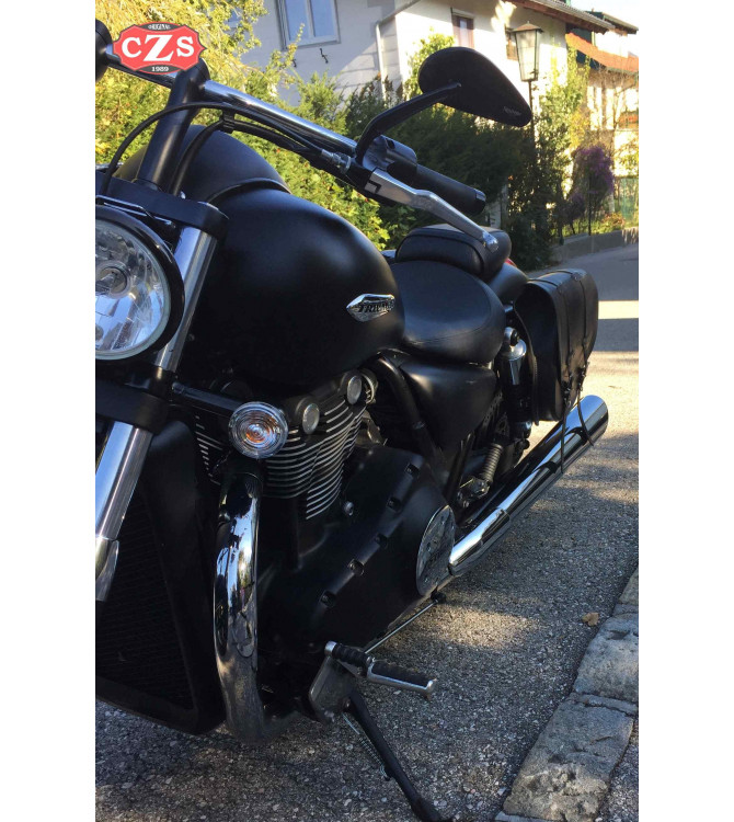 Sacoche latèral pour Triumph thunderbird mod, BANDO Bicolor Brun/Noir - Adaptable