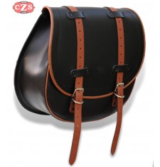 Side saddlebag for Triumph Thunderbird mod, BANDO Bicolor Brown/Black - Adaptible