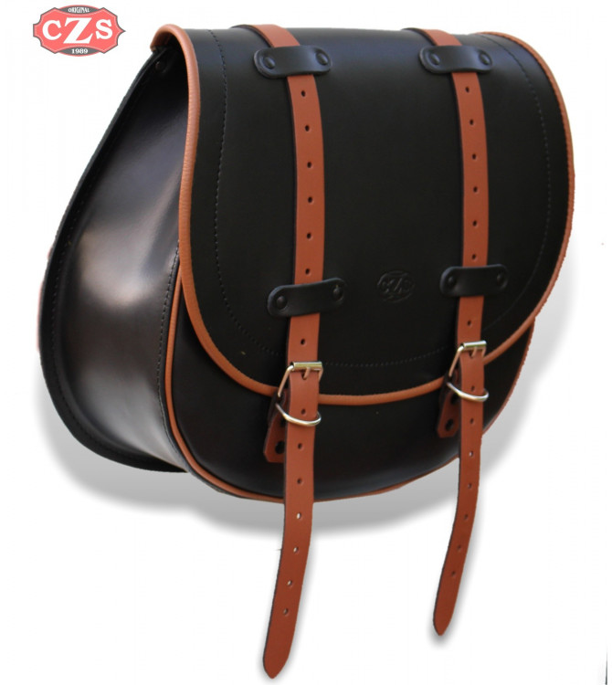 Seitliche satteltasche für Triumph Thunderbird mod, BANDO Bicolor Braun/Schwarz - Anpassungsfähig