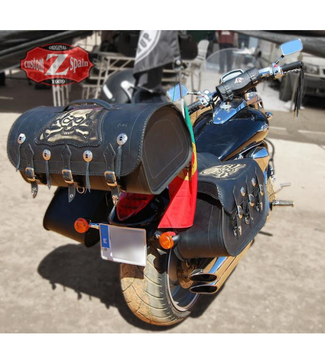 Baúl Custom Rigido DOSCAS Celtic Calaveras Tibias 