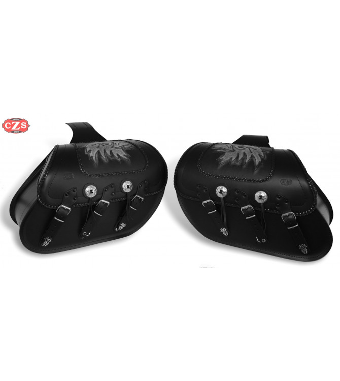 Rigid Saddlebags for Yamaha Drag-Star mod, SUPER STAR Basic - Eagle - Braided Specific