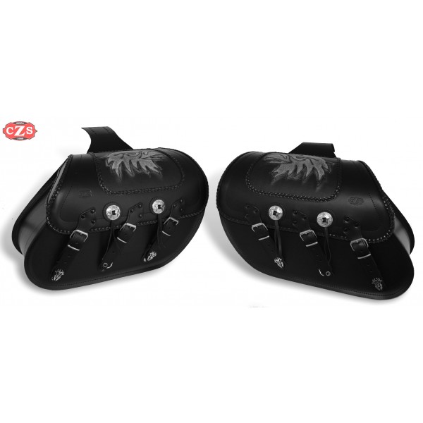 Rigid Saddlebags SUPER STAR Basic Eagle Braided UNIVERSAL