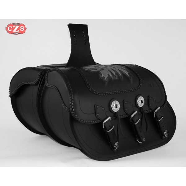 Rigid Saddlebags SUPER STAR Basic Eagle Braided UNIVERSAL