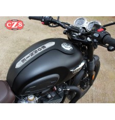 Panneau de dépôt pour Triumph Bonneville T120/T100  mod, ORION - Noir avec texte vintage - Spécifique 