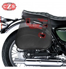 Alforja para Kawasaki W800-W650 mod, MULACEN - Específica con hueco Asas