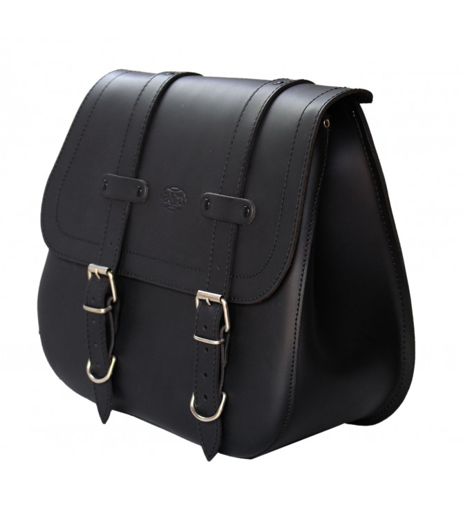 Satteltasche für Kawasaki W800-W650 mod, MULACEN - Speziell mit Loch für Griffe - RECHT