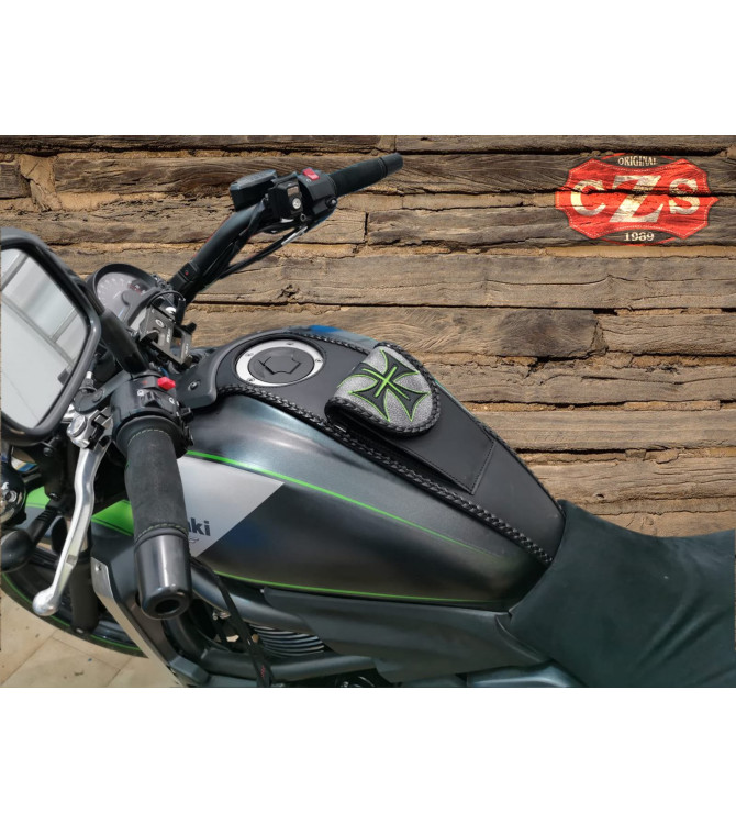 Fascetta per serbatoio con tasca per Kawasaki Vulcan S - Specifica - Nera