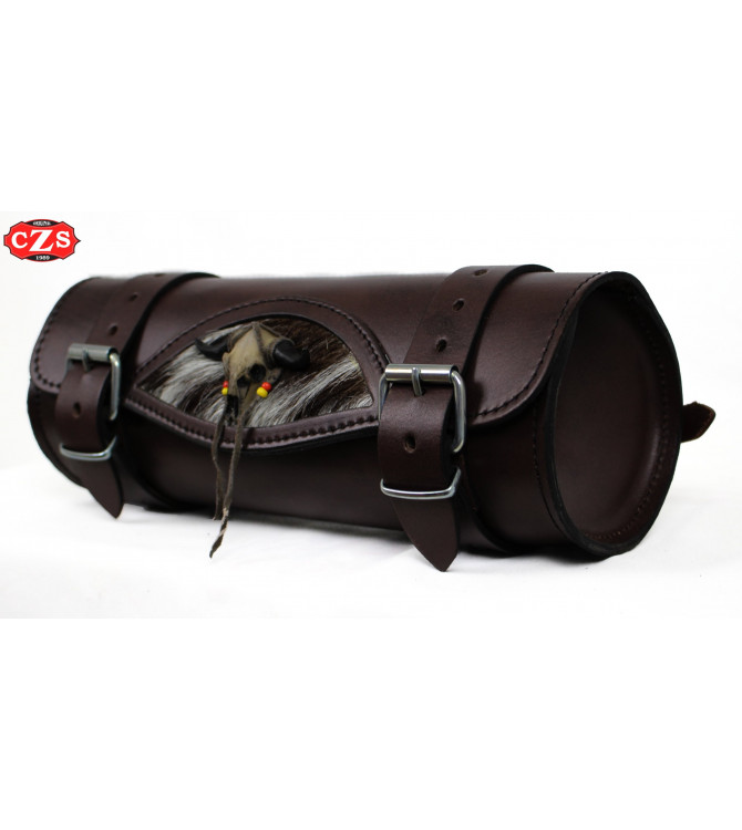 Tool bag Custom Celtic Ivoire Crâne Taureau - 29 cm x 11Ø -