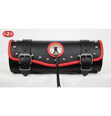 Classic Custom Tool bag 1 concho Braided red - 29 cm x 11 Ø -