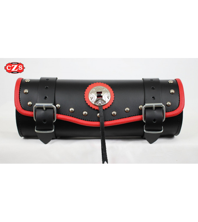 Rullo porta attrezzi Custom Classic Classico rosso 1 concho - 29 cm x 11 Ø -