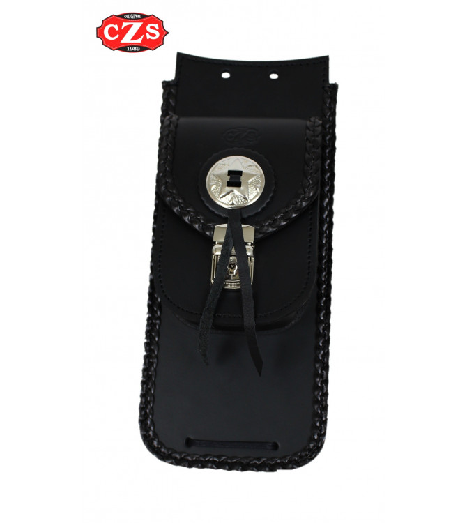 Leder Tankblende für Heritage Harley Davidson mod, DEDALO Celtic - Verschließbare -