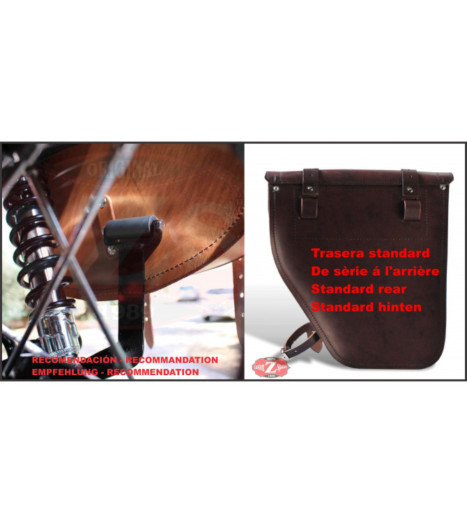 Set of saddlebags for Triumph Bonneville T100 mod, CENTURION Basic Adaptable - Brown -