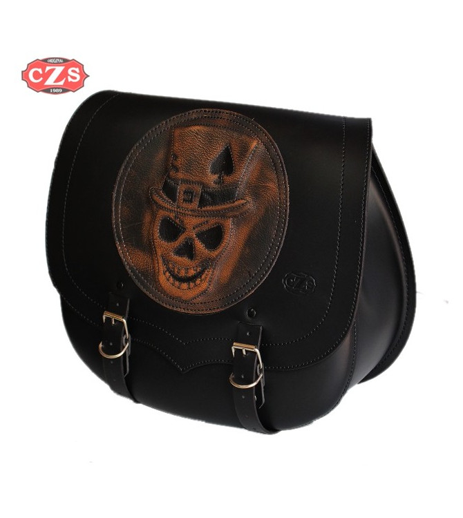 Alforja Lateral mod, SPARTA - Skull Hat - Negro - UNIVERSAL