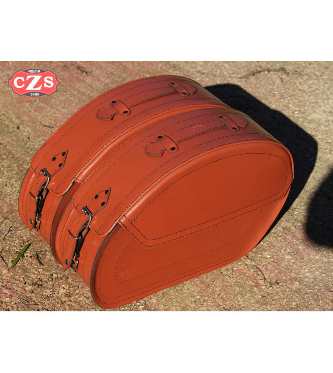 Rigid Saddlebags mod, SAHARA Basic - Light Brown - UNIVERSAL