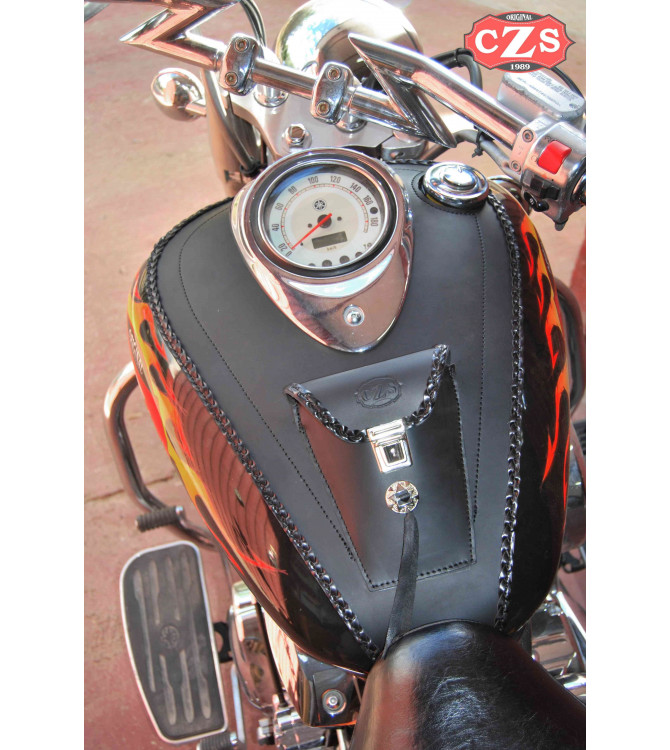 Panneau moto en cuir pour Yamaha Drag-Star mod, ITALICO Celtic