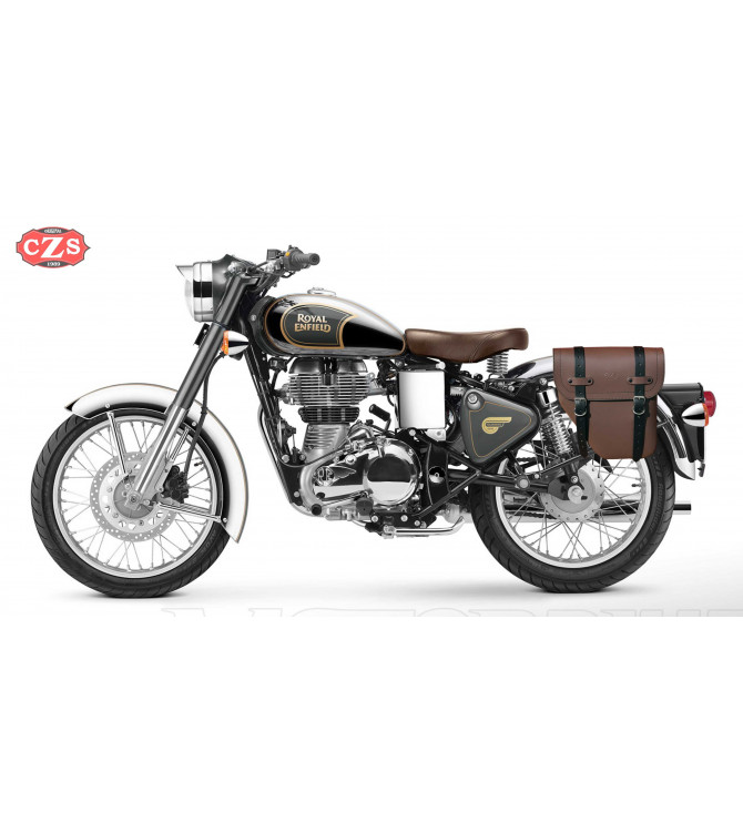 Bisaccia per Royal Enfield Classic 500 mod, CENTURION MOKA Adattabile - SINISTRA