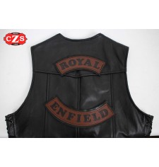 Patch in pelle goffrata mod, Royal Enfield