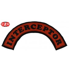 Patch en cuir gaufré mod, Interceptor - Orange -