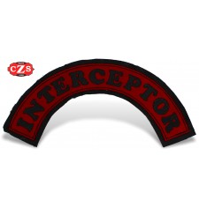 Patch en cuir gaufré mod, Interceptor - Rouge -