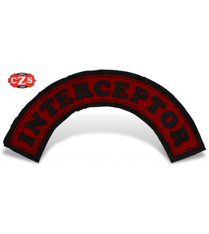 Embossed leather patch mod, Interceptor - Red -