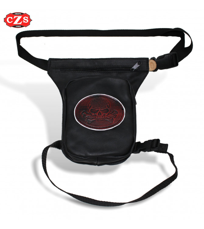 Leg Bag PETACA -  Warm Skull Red Vintage