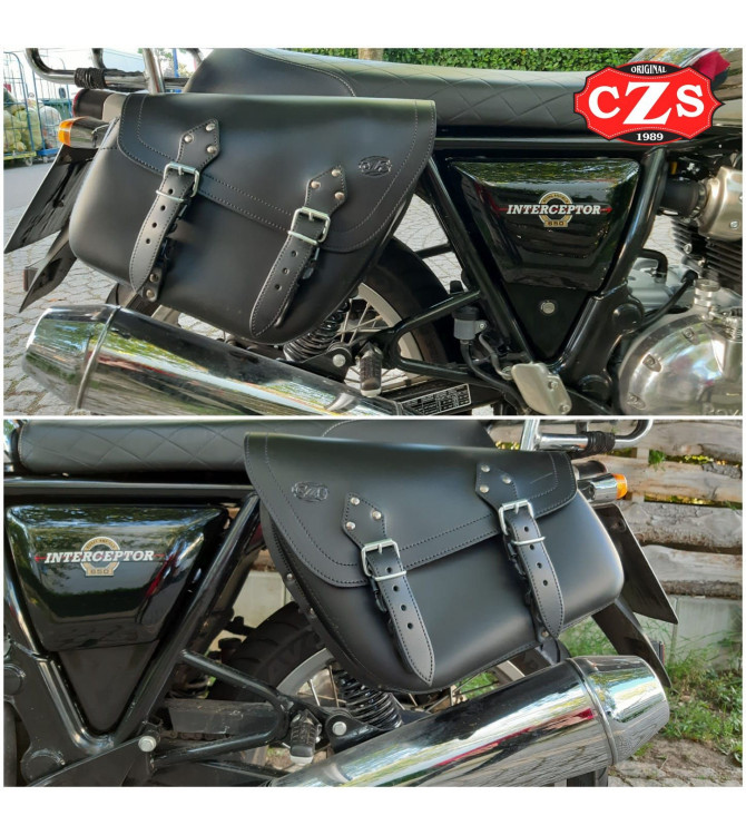 Set di borse laterali per Royal Enfield Interceptor GT 650 mod, TIFON Base - Adattabile