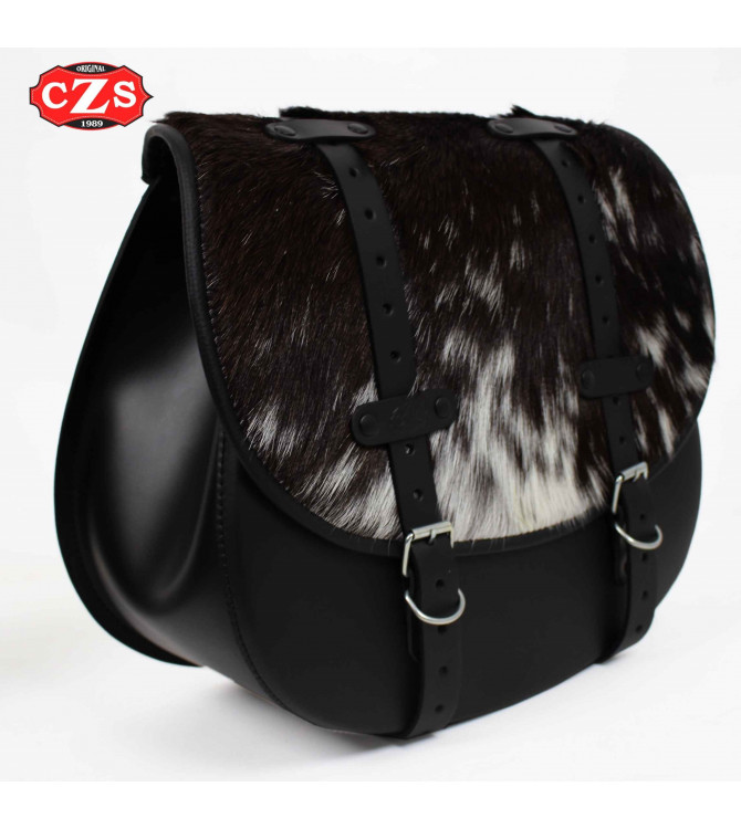 Saddlebag for Kawasaki W800 mod, WILD BANDO Basic Specific - Goat Hair -