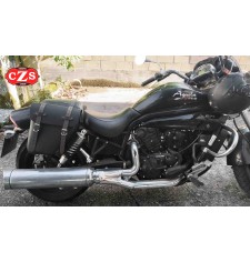 Saddlebag for Hyosung Aquila Pro mod, CENTURION - Black/Moka - RIGHT -