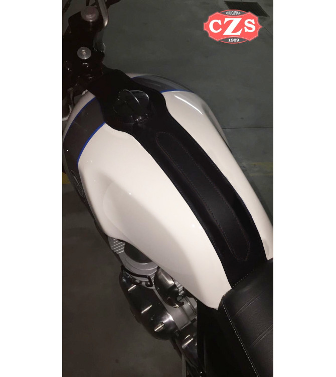 Corbata - Panel de depósito para Royal Enfield CONTINENTAL GT - INTERCEPTOR 650    mod. ORION - Específico - Marrón Claro