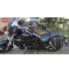 Sacoche pour Hyosung Aquila Pro mod, CENTURION - Noir/Moka - GAUCHE