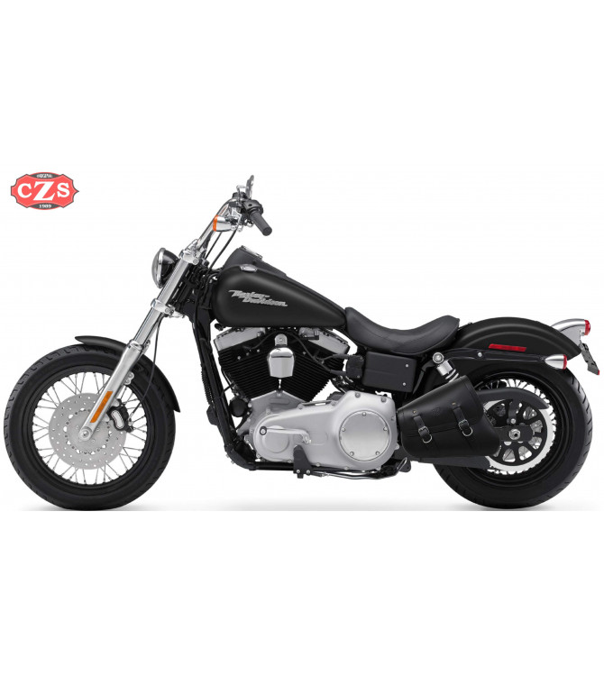 Alforja de basculante para Softail - Harley Davidson - mod, LEGION - Negro