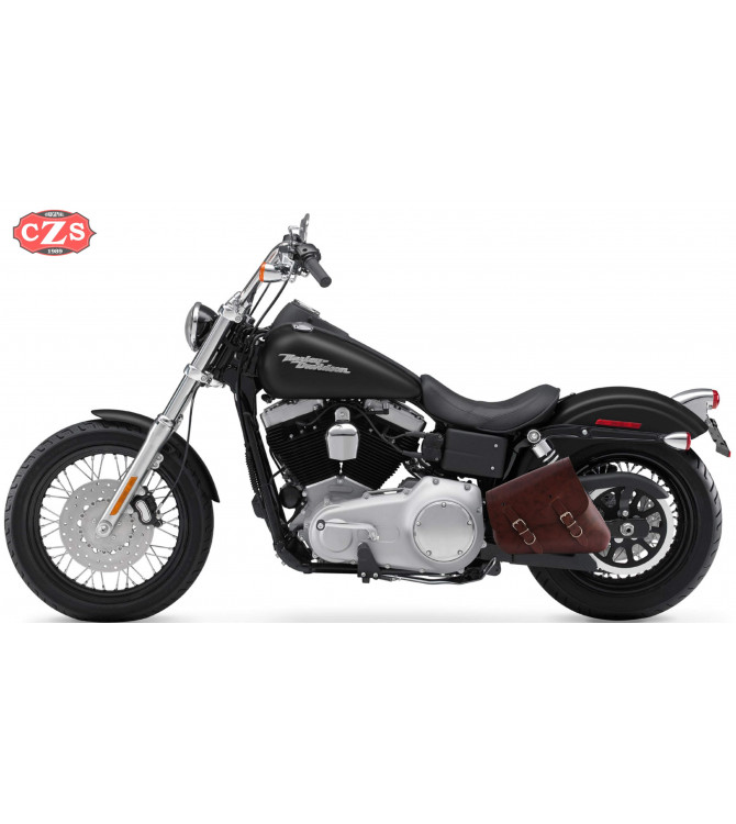 Alforja de basculante para Softail - Harley Davidson - mod, LEGION Marron