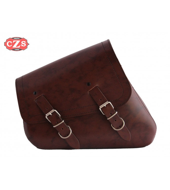 Alforja de basculante para Softail - Harley Davidson - mod, LEGION Marron