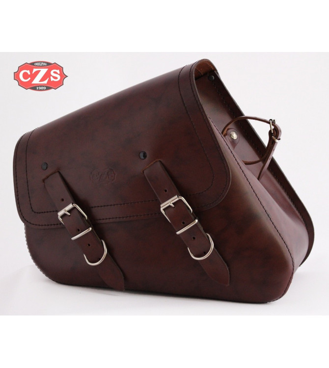 Sacoche pour faire basculer pour Sportster 883/1200 mod, LEGION Spécifique - Old-Rat Brun - GAUCHE