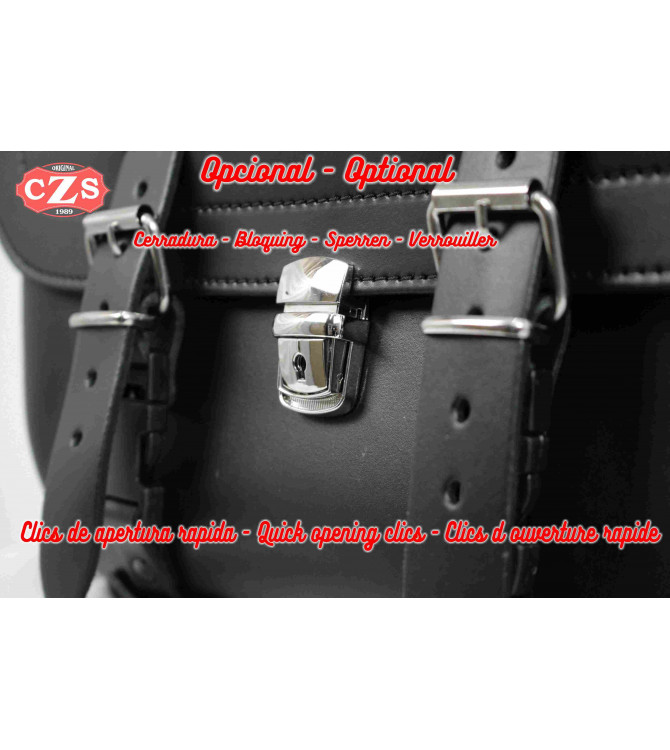 Sacoche pour Yamaha XV 950 Bolt mod, CENTURION - Noir/Rouge - DROITE