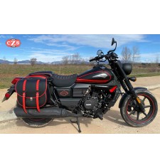 Saddlebag for UM Renegade Commando Vegas mod, BANDO Bicolor - Black / Red - Adaptable