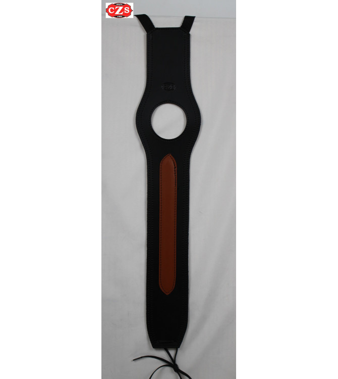 Corbata - Panel de depósito para Royal Enfield Continental  GT  mod. ORION Bicolor Negro con marrón 