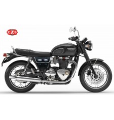 Alforja para motos Clásicas MARBELLA estilo Cafe Racer  - Universal - Negro/Blanco