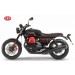 Alforja para motos Clásicas mod, MARBELLA estilo Cafe Racer - UNIVERSAL - Negro/Rojo